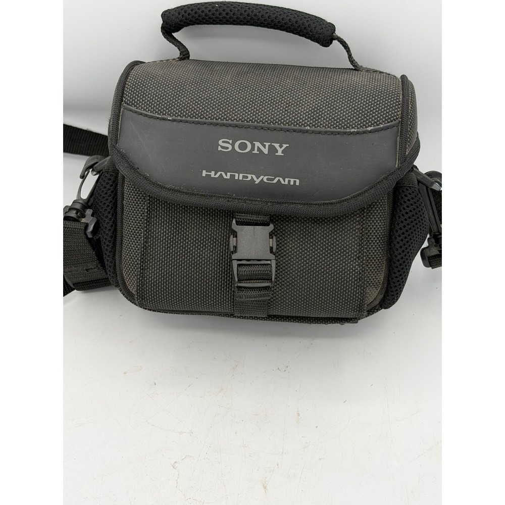 Vintage Sony Handycam Camera Bag Padded Camcorder Case with Shoulder Strap Black